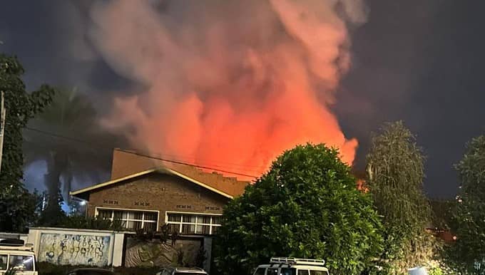 Zimwe mu nyubako za Hotel Muhabura zafashwe n’inkongi y’umuriro