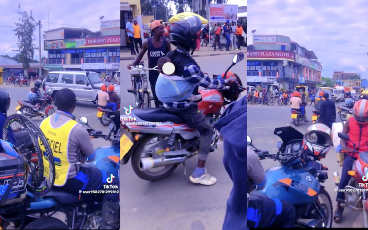 Umumotari wari utwaye moto anahetse umwana arimo kubazwa icyabimuteye