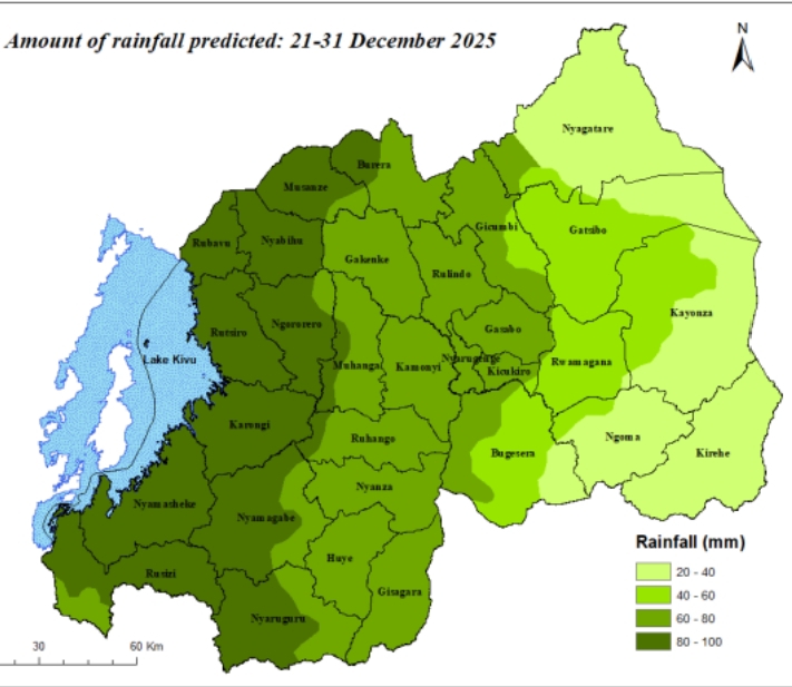 Rwanda: Heavy rains expected in the final days of this year